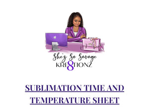 Sublimation Time and Temperature